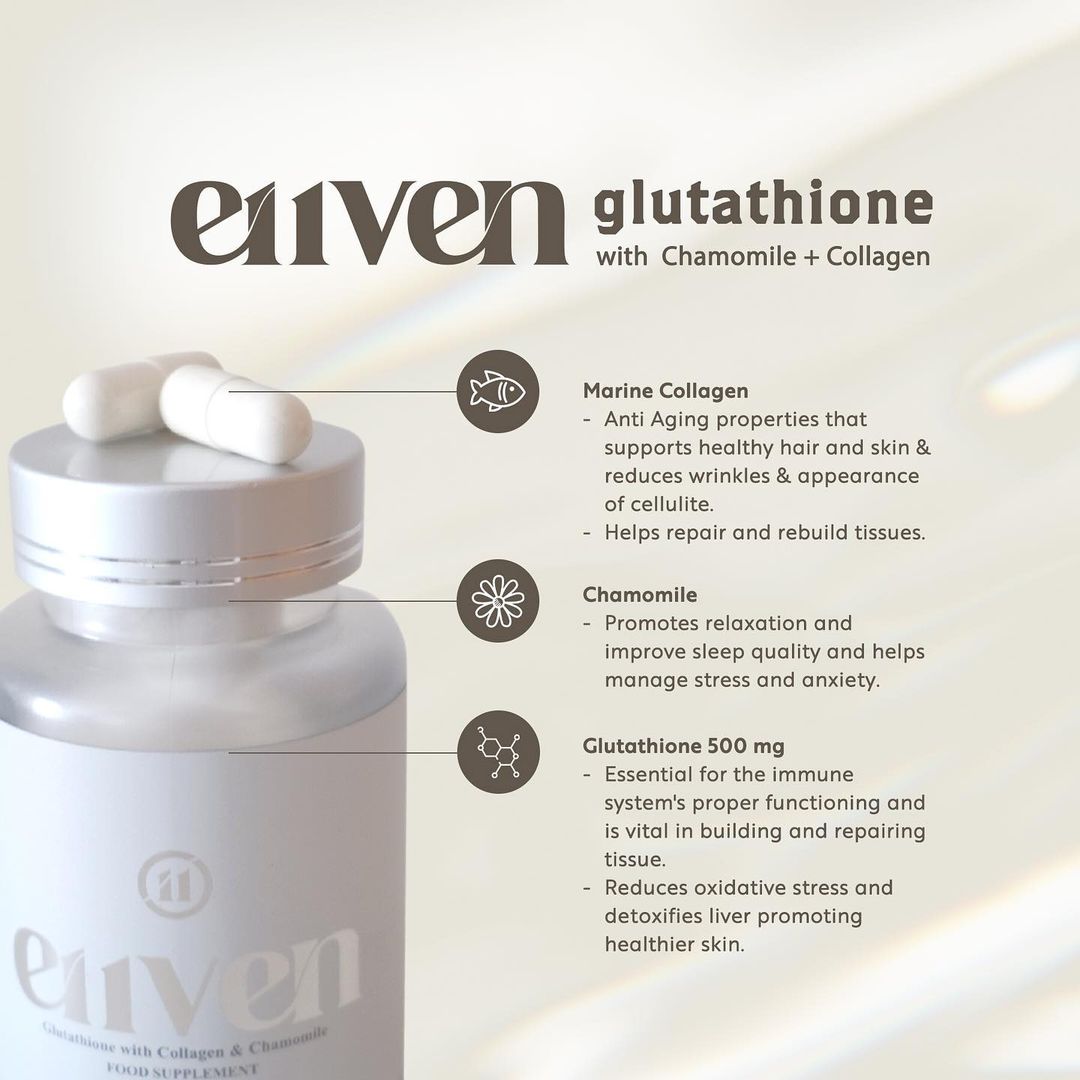 E11VEN Opitac Glutathione with Chamomile and Marine Collagen 30 Capsules