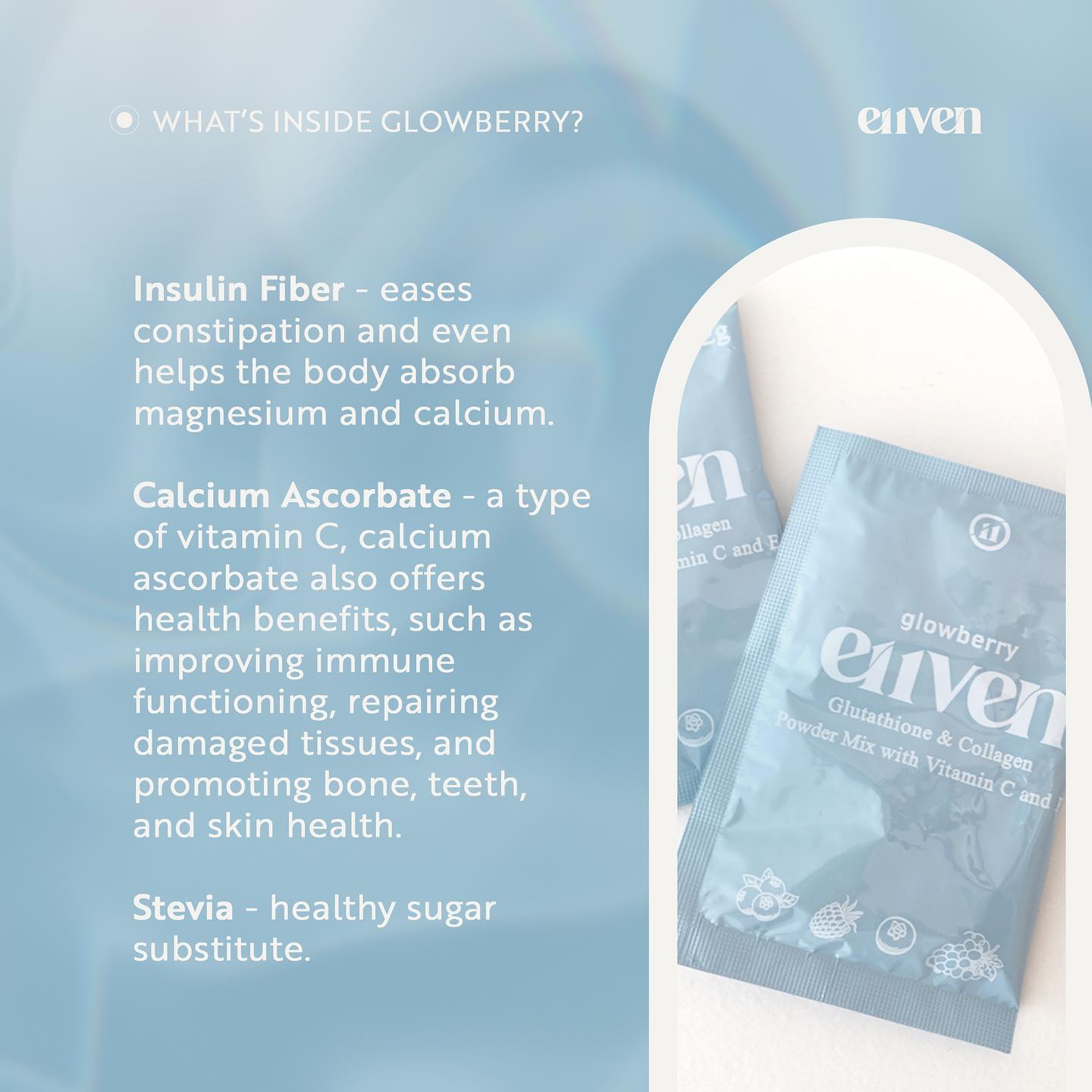 E11VEN Glowberry Collagen and Glutathione Drink 7 Sachets
