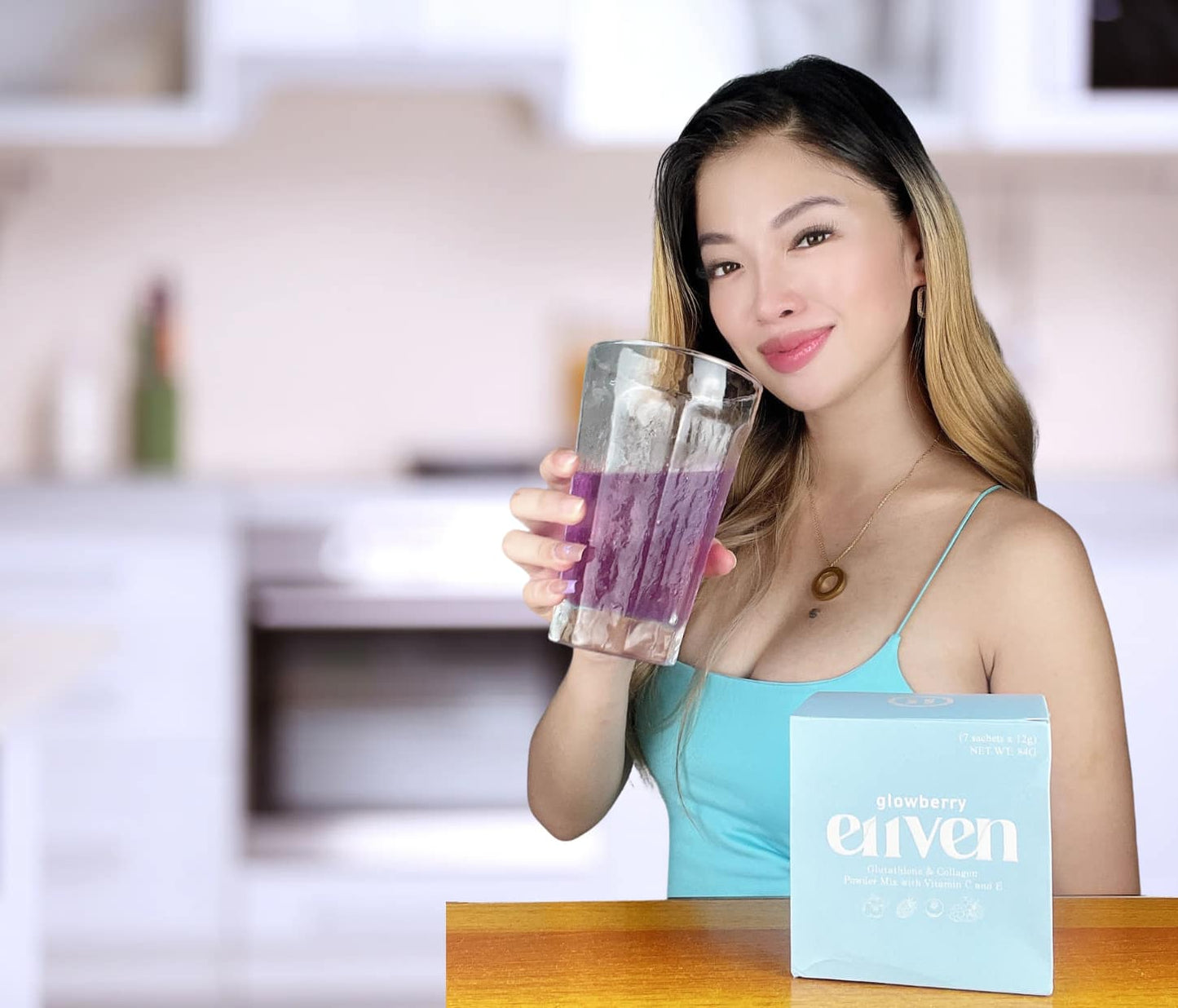 E11VEN Glowberry Collagen and Glutathione Drink 7 Sachets