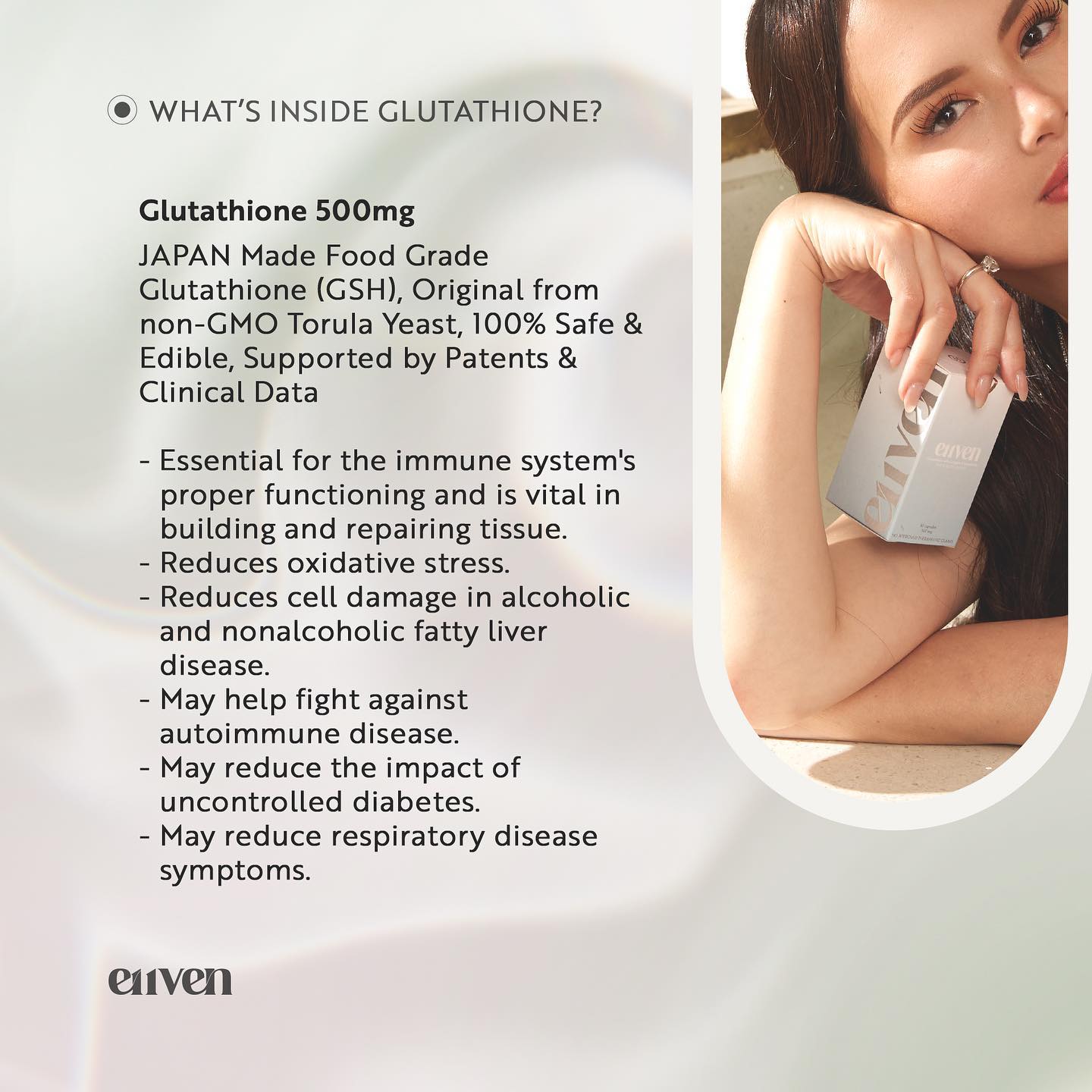 E11VEN Opitac Glutathione with Chamomile and Marine Collagen 30 Capsules
