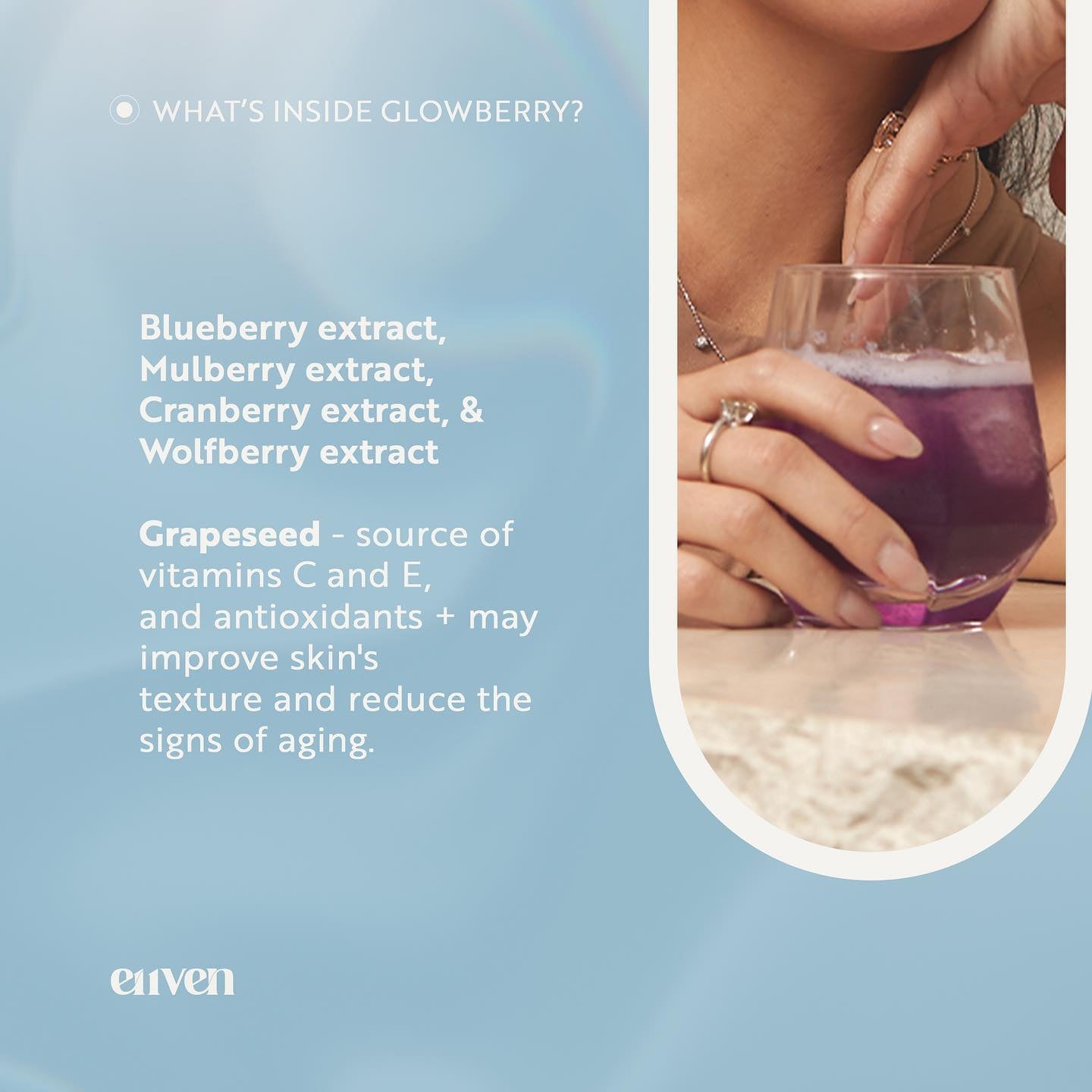 E11VEN Glowberry Collagen and Glutathione Drink 7 Sachets