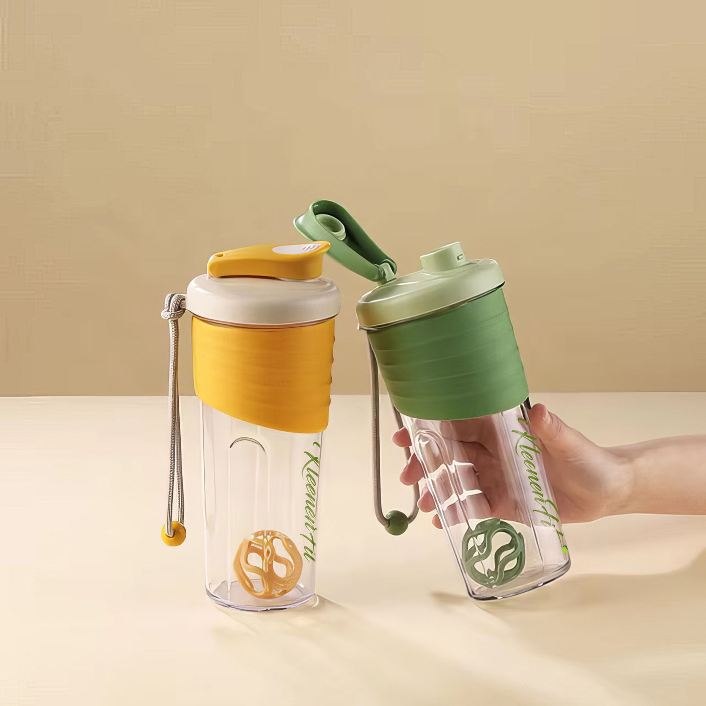 Kleenenfit Shaker Bottle - 710ml Venti SIze Leakage Proof AS Material Non-Slip with Box