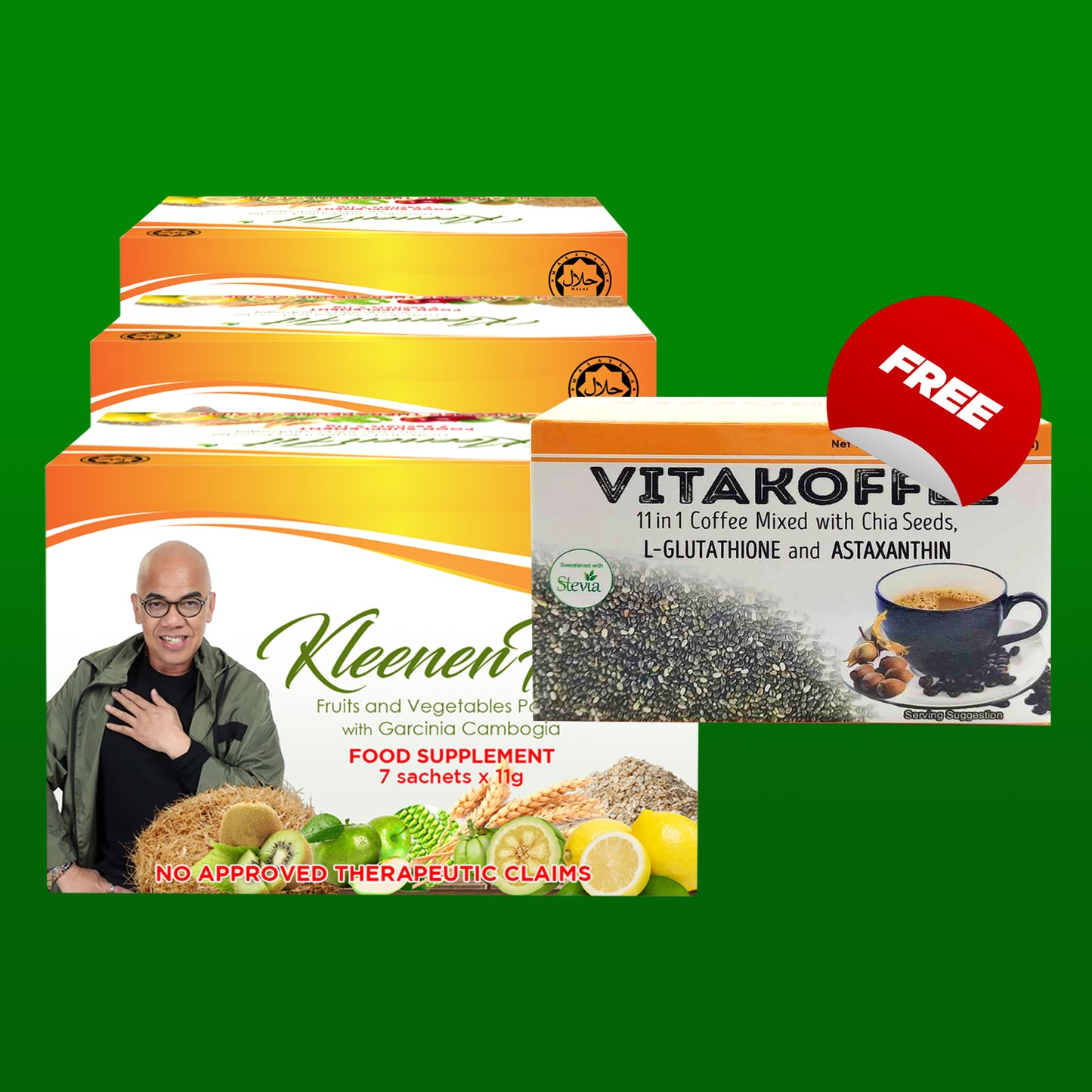 KLEENENFIT™ - Plant Fibers and Prebiotics for Better Gut Microbiome 7sachets | 11,000mg/sachet