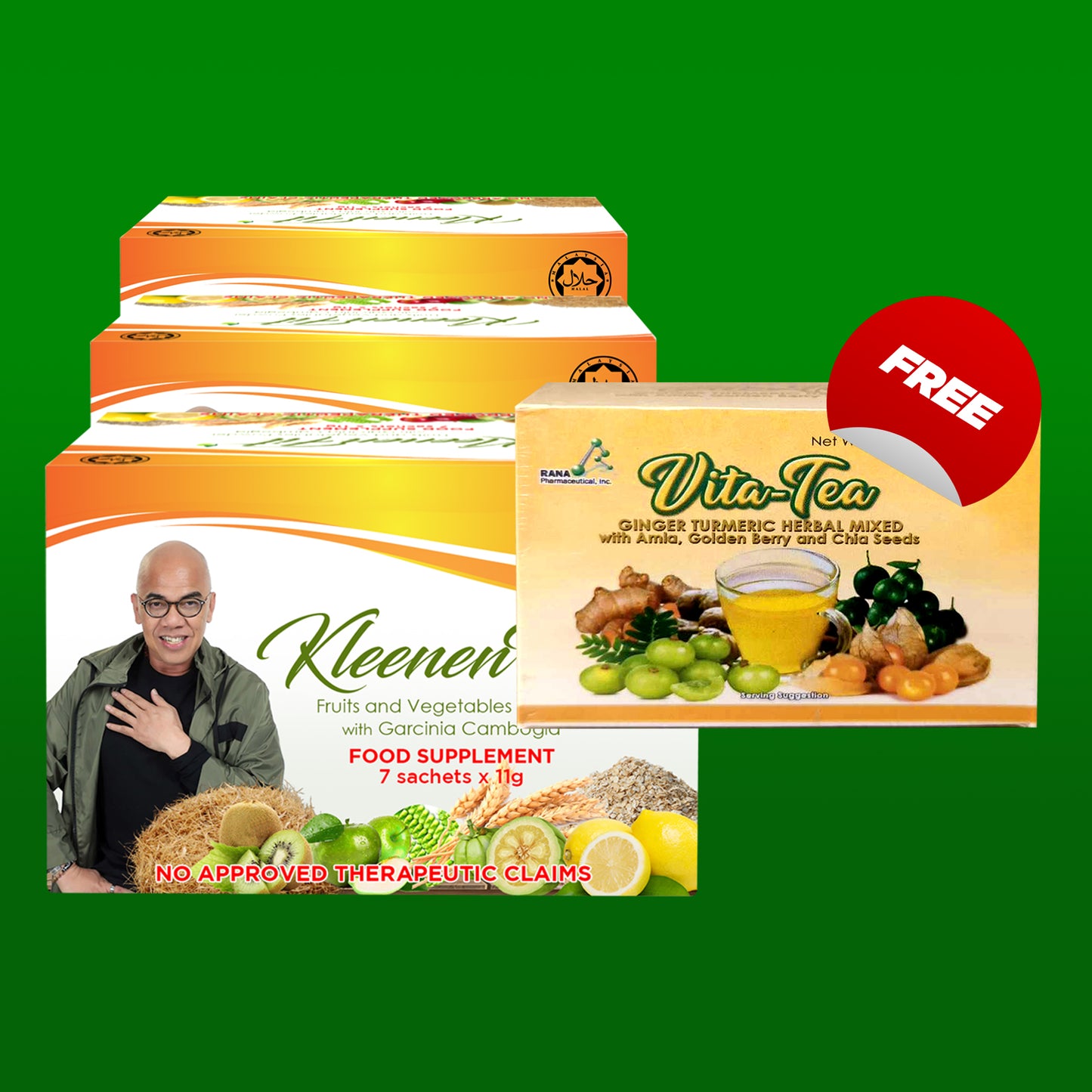 KLEENENFIT™ - Plant Fibers and Prebiotics for Better Gut Microbiome 7sachets | 11,000mg/sachet