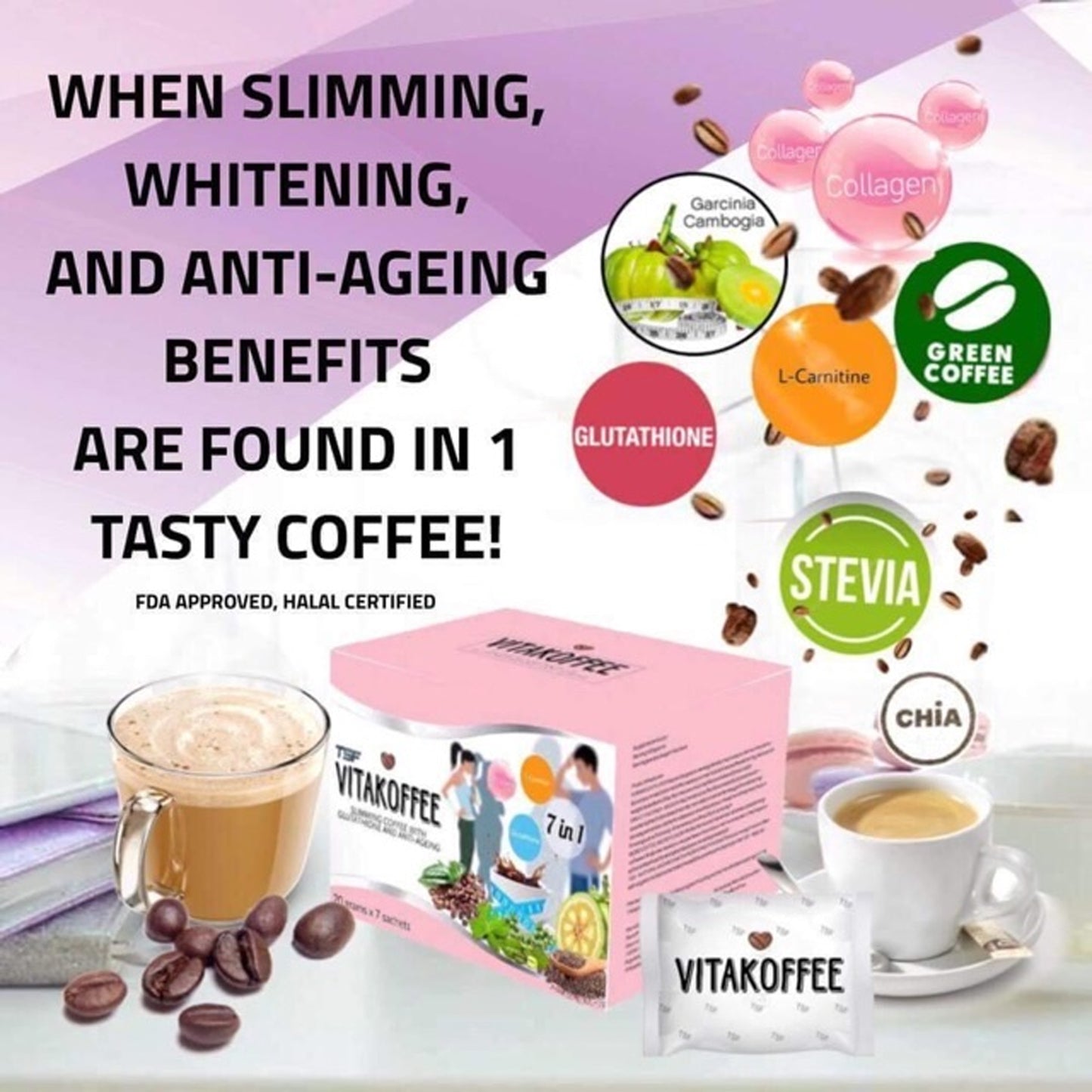 Vitakoffee 2 Sachet - 11in1 Coffee Mix With Chia Seeds