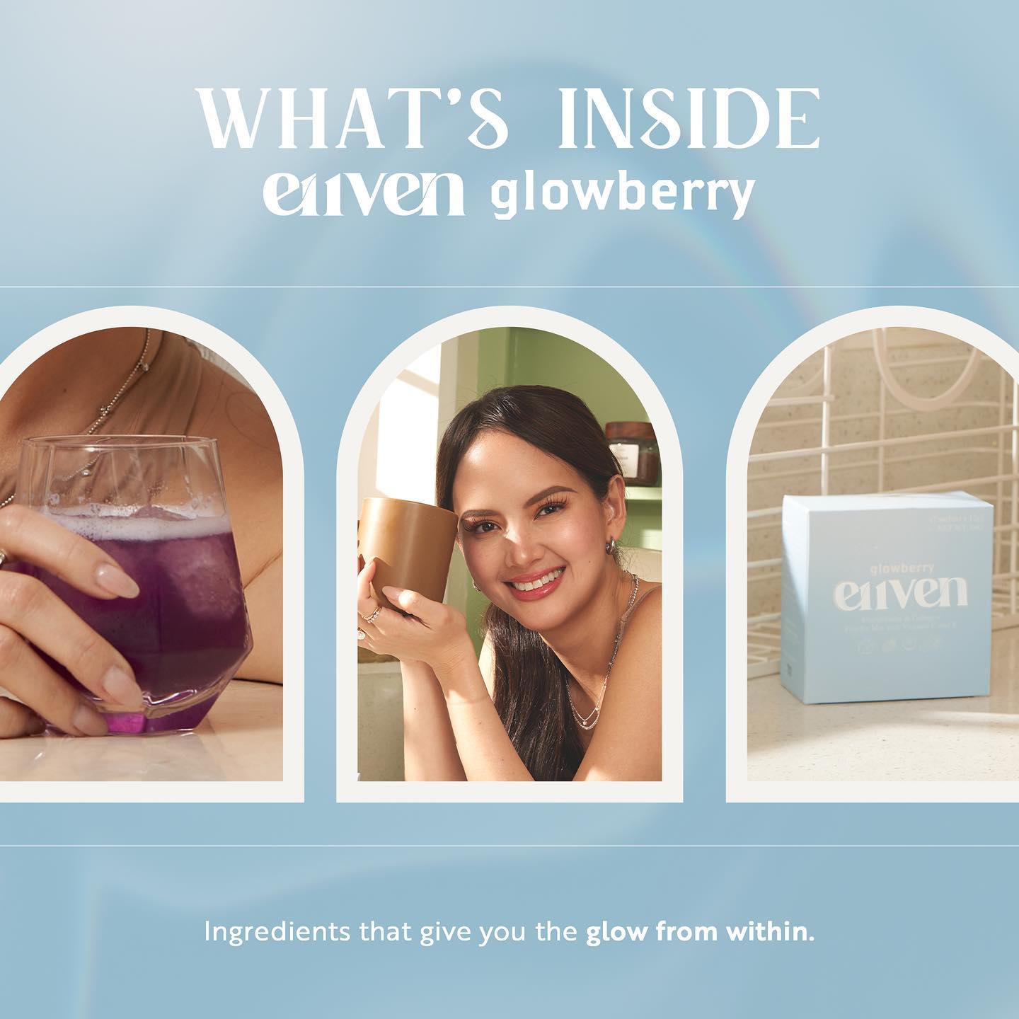 E11VEN Glowberry Collagen and Glutathione Drink 7 Sachets