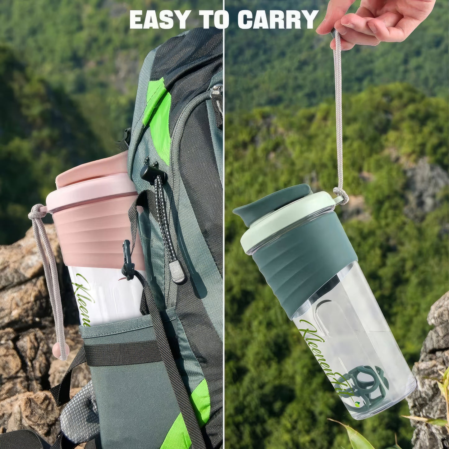Kleenenfit Shaker Bottle - 710ml Venti SIze Leakage Proof AS Material Non-Slip with Box