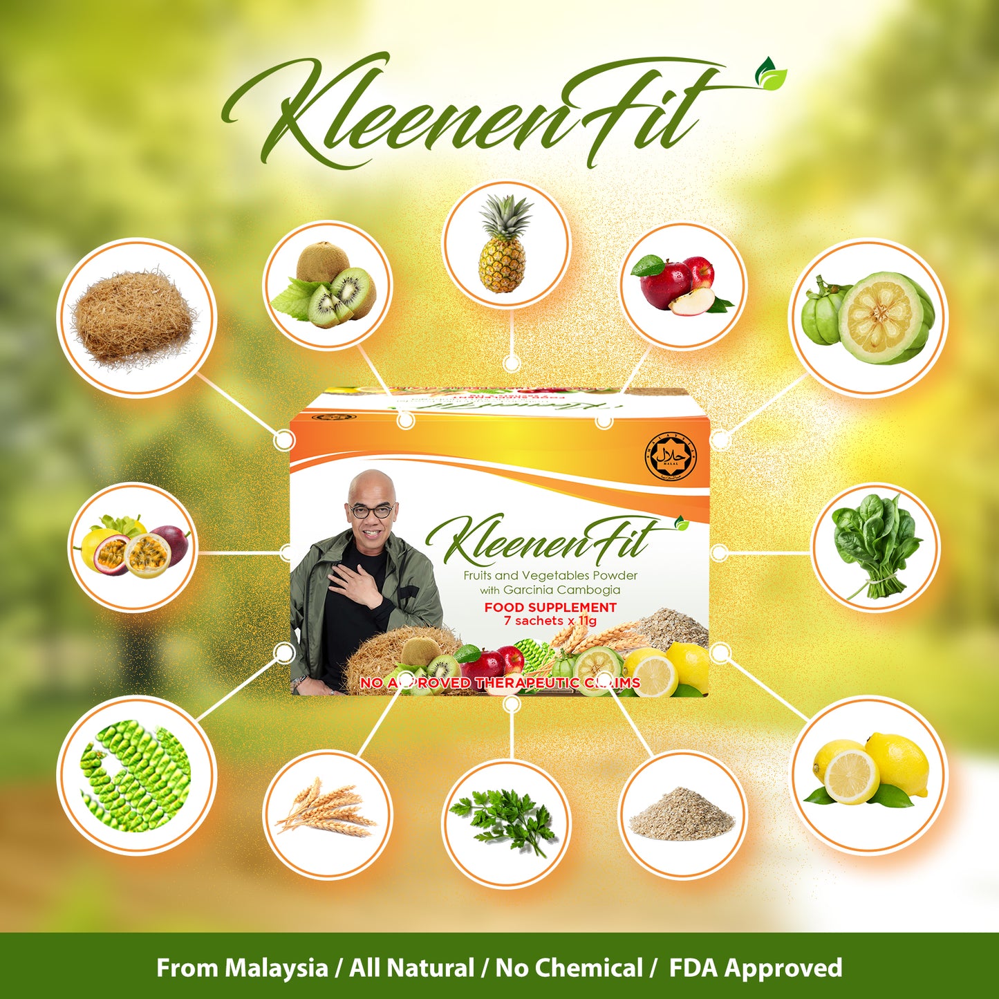 KLEENENFIT™ - Plant Fibers and Prebiotics for Better Gut Microbiome 7sachets | 11,000mg/sachet