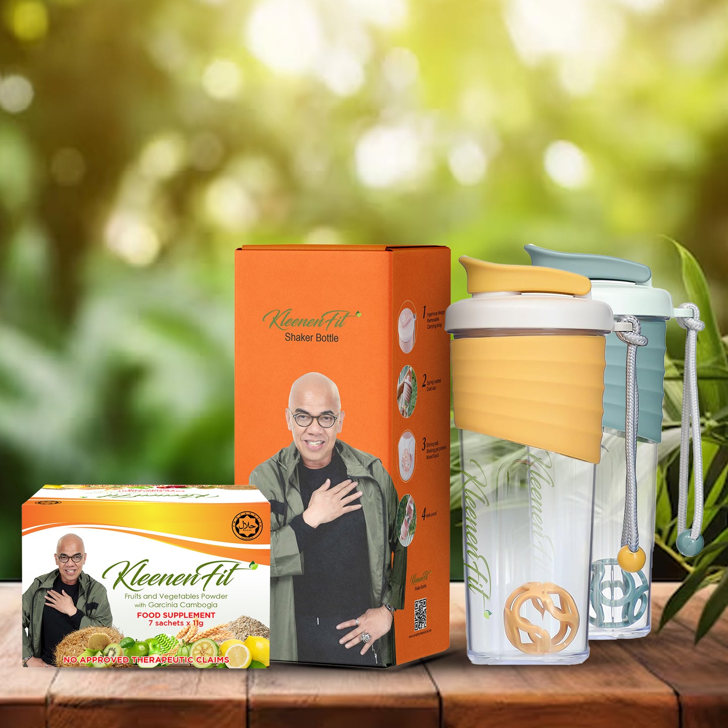 Kleenenfit Shaker Bottle - 710ml Venti SIze Leakage Proof AS Material Non-Slip with Box