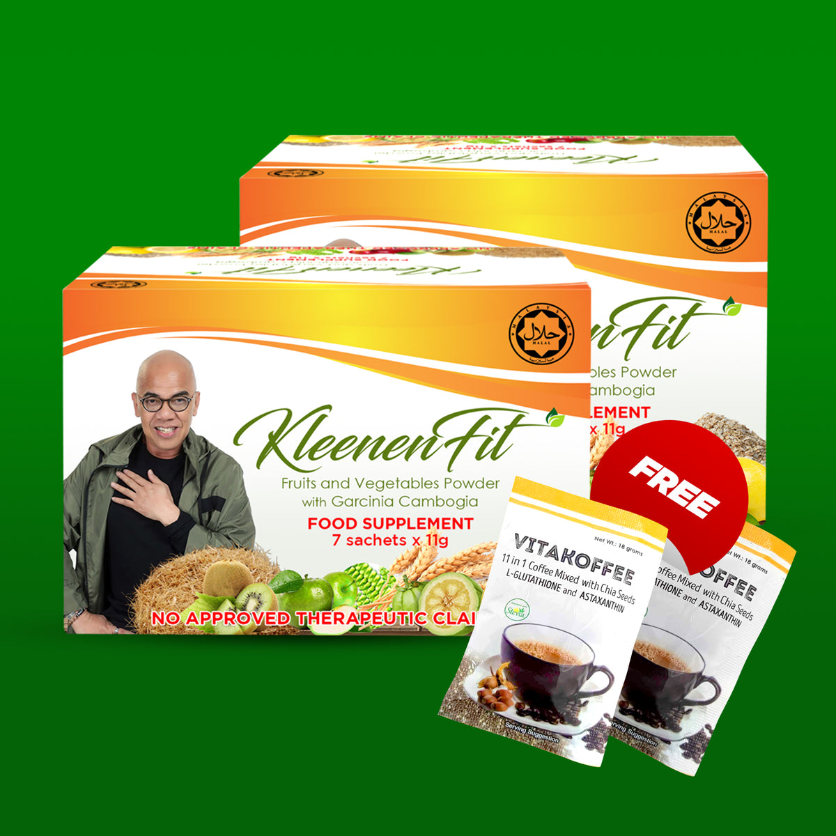 KLEENENFIT™ - Prebiotics and Plant Fiber drink for Gut Health & Colon Cleansing 7sachets | 11,000mg/sachet