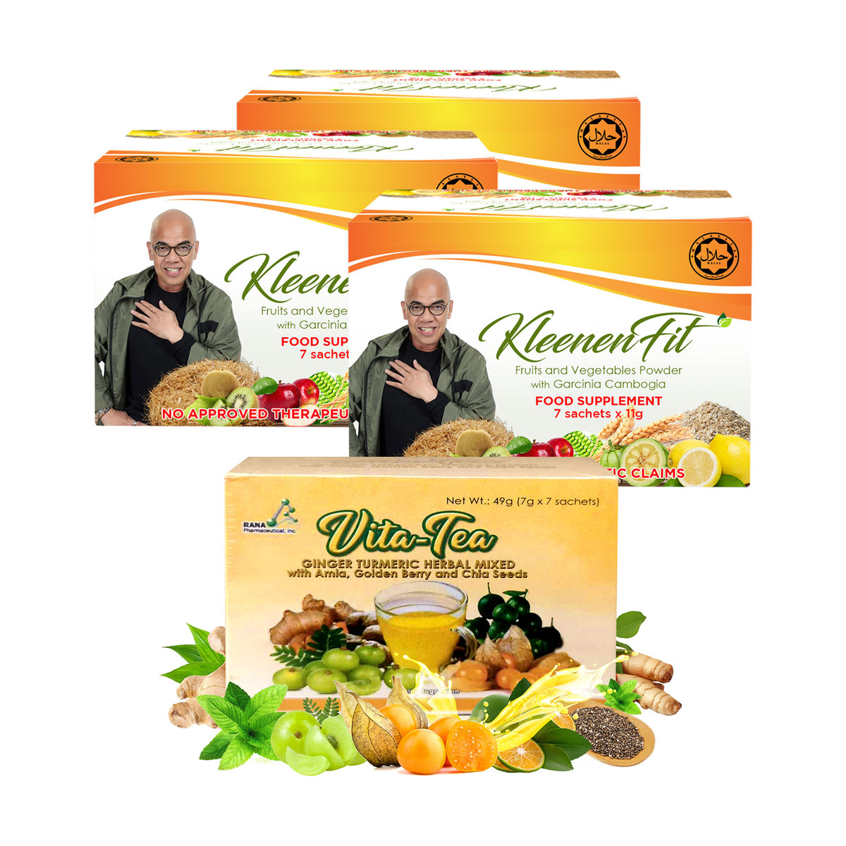 KLEENENFIT™ - Prebiotics and Plant Fiber drink for Gut Health & Colon Cleansing 7sachets | 11,000mg/sachet