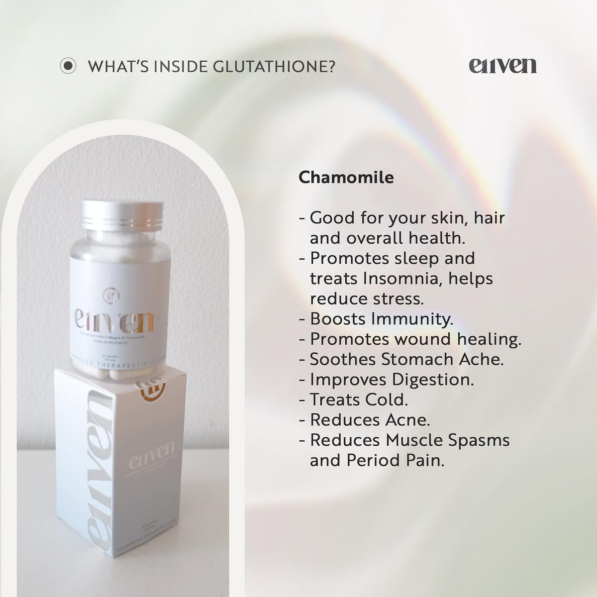 E11VEN Opitac Glutathione with Chamomile and Marine Collagen 30 Capsules