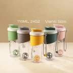 Kleenenfit Shaker Bottle - 710ml Venti SIze Leakage Proof AS Material Non-Slip with Box