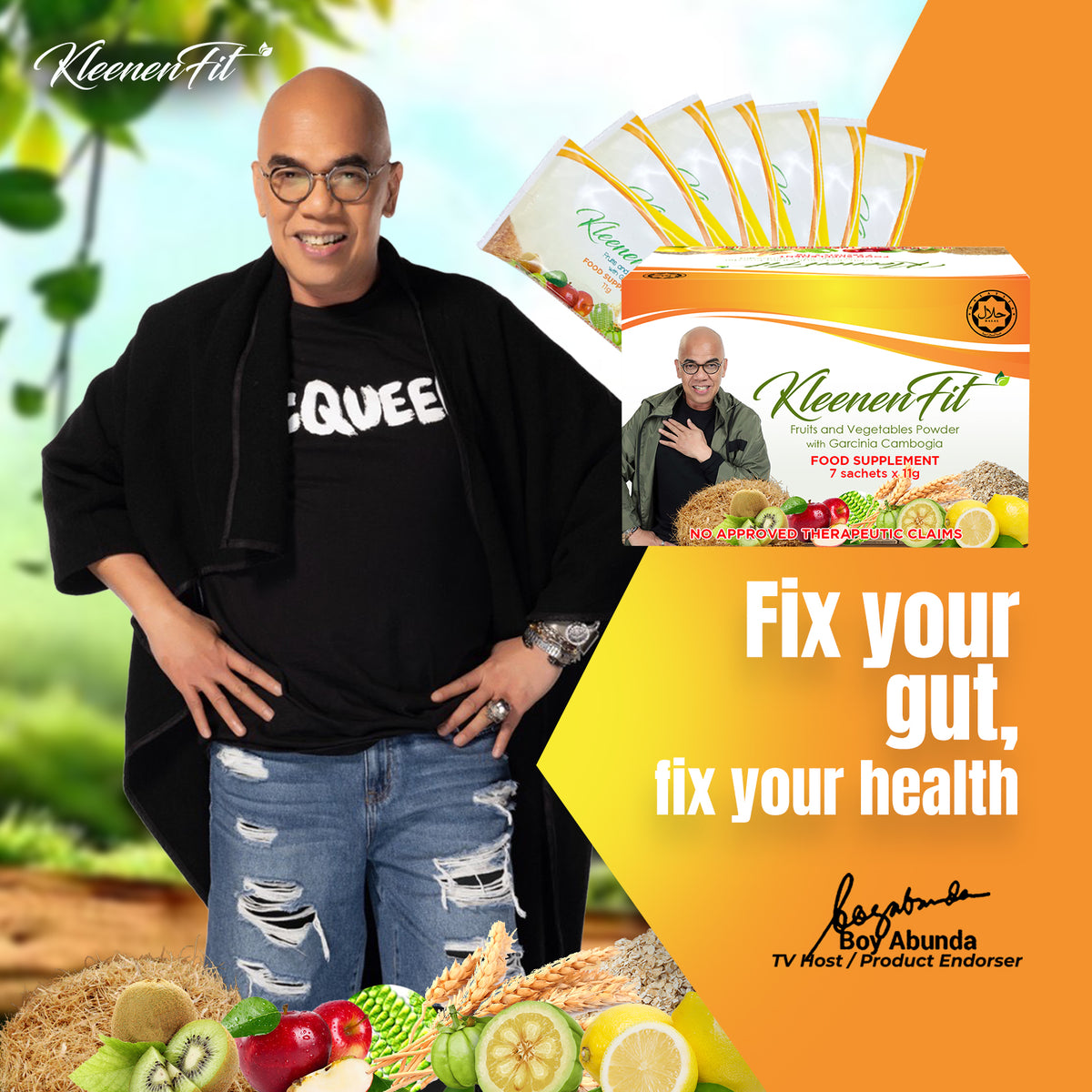 KLEENENFIT™ - Prebiotics and Plant Fiber drink for Gut Health & Colon Cleansing 7sachets | 11,000mg/sachet